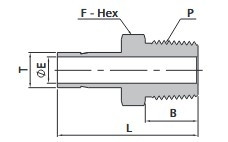 B-AM-FT4-NS4 - FITOK Einschraubadapter mit NPT