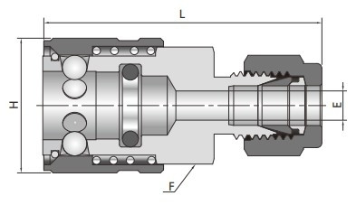 SS-QF8-FL8-B - FITOK Schnellverschlusskupplung Körper QF8 Serie