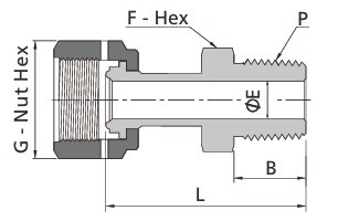 SS-WG-FR8-NS6 - FITOK Face Seal Verbinder FR Serie