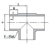 6LW-WT1-MTB8-F2 - FITOK BW T-Stück M Serie