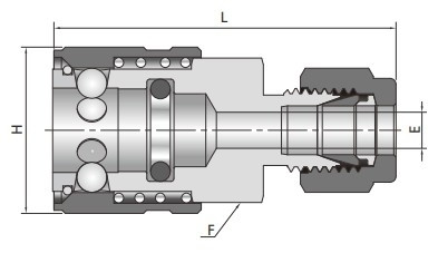 SS-QF8-BFL6-B-Z - FITOK Schnellverschlusskupplung Körper QF8 Serie