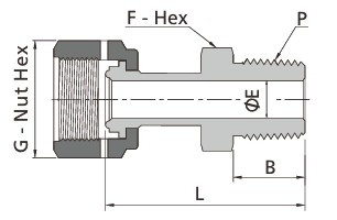 SS-WG-FR8-NS8 - FITOK Face Seal Verbinder FR Serie