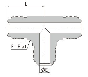 SS-TTT-FR12 - FITOK Face Seal T-Stück FR Serie