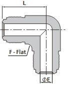 6L-LU-FR4 - FITOK Face Seal Winkelverschraubung FR Serie