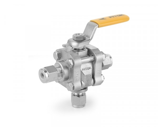 BHSS-ML12-P10-3 - FITOK 3-Wege Kugelhahn BH Serie, 3 tlg.