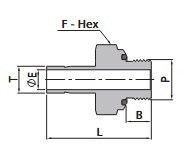 SS-AM-FT4-OST7 - FITOK Einschraubadapter mit SAE/UNF