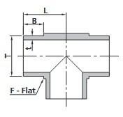 6LW-WT1-TB8-F2 - FITOK BW T-Stück M Serie
