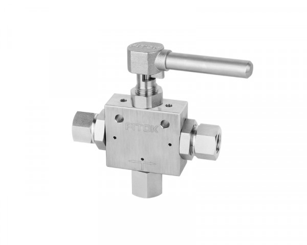 15BSS-MF9-6-2D-HG - FITOK 3-Wege Kugelhahn 15B-Serie