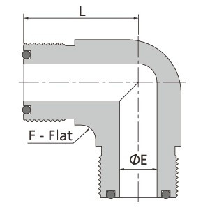 SS-LU-FO8 - FITOK Face Seal Winkelverschraubung FO Serie
