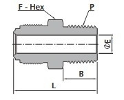 SS-CM-FR8-RS4 - FITOK Face Seal Adapter FR Serie BSPP