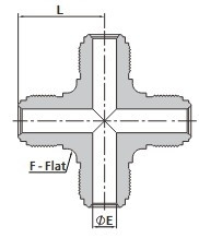 SS-C-FR4-F2 - FITOK Face Seal Kreuz-Stück FR Serie
