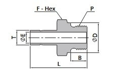 SS-AM-MT6-MS16X1 - FITOK Einschraubadapter Metrisches Gewinde