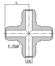 SS-C-FR16 - FITOK Face Seal Kreuz-Stück FR Serie